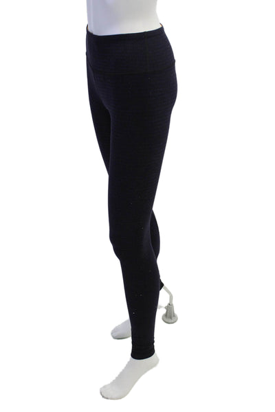 Lululemon Womens Mid Rise Stretch Knit Athletic Ankle Leggings Blue Size 4
