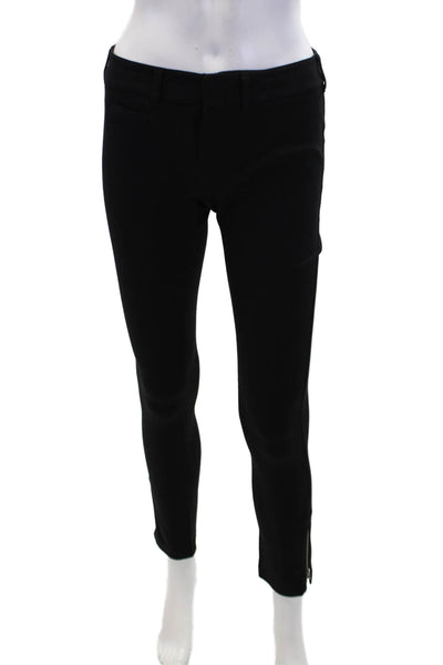 Vince Womens Zipper Fly Mid Rise Zip Ankle Skinny Leg Pants Black Size 2