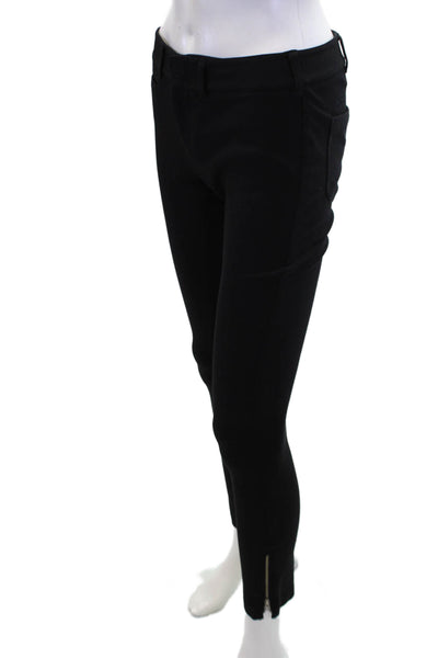 Vince Womens Zipper Fly Mid Rise Zip Ankle Skinny Leg Pants Black Size 2