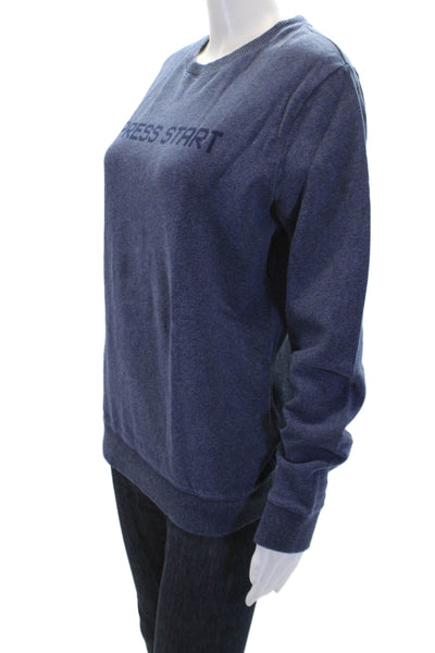 APC Womens Long Sleeve Crew Neck Press Start Sweater Blue Cotton Size Medium