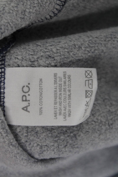 APC Womens Long Sleeve Crew Neck Press Start Sweater Blue Cotton Size Medium