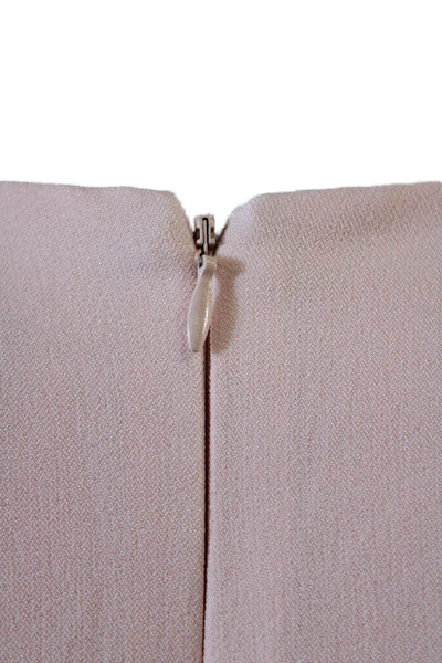 Tahari Arthur S Levine Womens Ruffle Sleeve V Neck Zip Back Dress Pink Size 20W