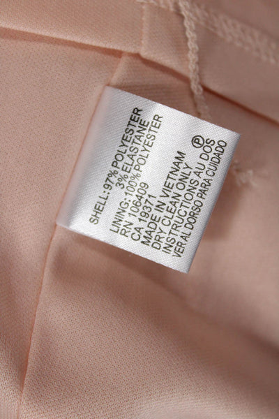 Tahari Arthur S Levine Womens Ruffle Sleeve V Neck Zip Back Dress Pink Size 20W