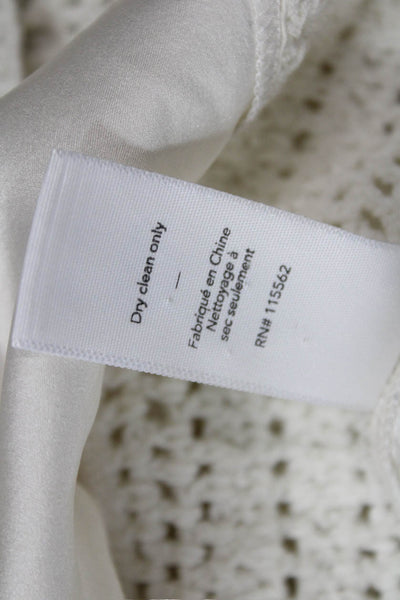 Elizabeth and James Women's Sleeveless Crochet Trim Hi-Lo Blouse Cream Size XS