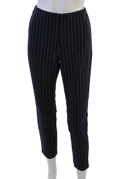 Rag & Bone Women's Hook Closure Flat Front Straight Leg Pants Striped Size 4