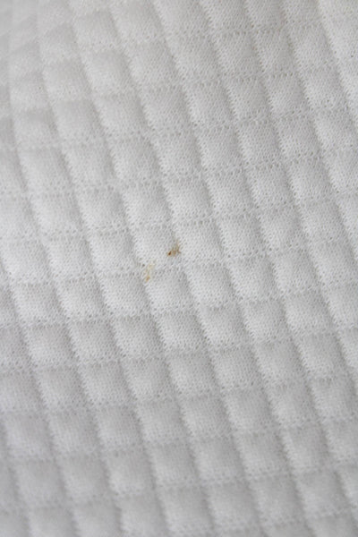 3.1 Phillip Lim Women's Round Neck Short Sleeves Fitted Mini Dress Cream Size 2