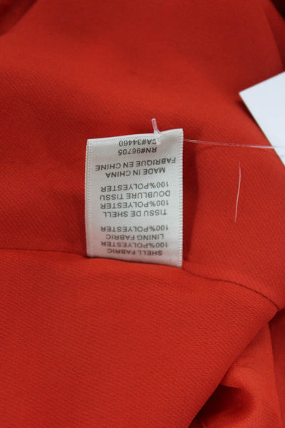 Rebecca Taylor Womens Sleeveless Gathered Blouson Dress Orange Size 4