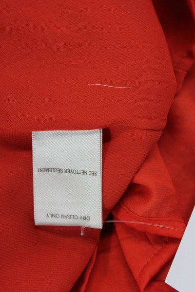 Rebecca Taylor Womens Sleeveless Gathered Blouson Dress Orange Size 4