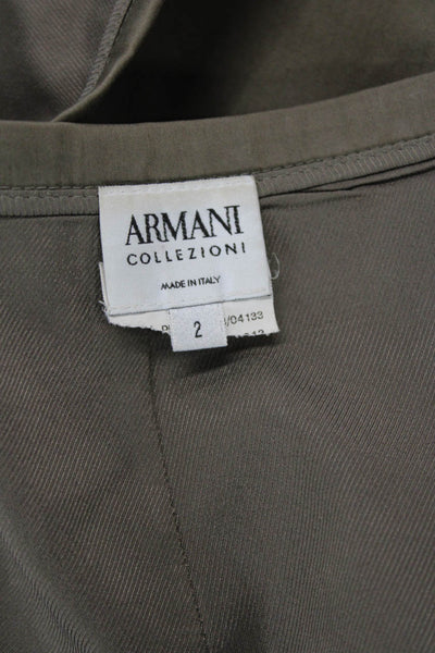 Armani Collezioni Women's Zip Closure Lined Slit Hem Mini Skirt Brown Size 2