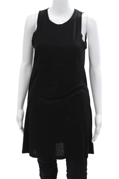 ALC Women's Scoop Neck Sleeveless Cut-Out Mini T-Shirt Tank Dress Black Size XS