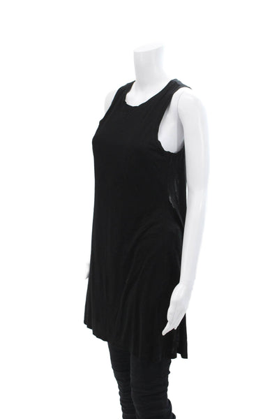 ALC Women's Scoop Neck Sleeveless Cut-Out Mini T-Shirt Tank Dress Black Size XS