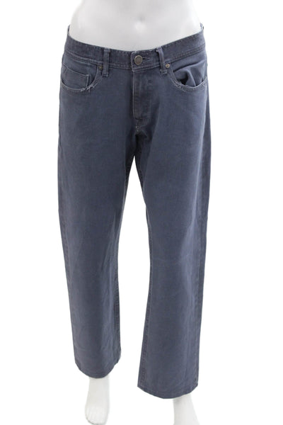 DL1961 Womens Textured Zip Button Straight Leg Pants Gray Size EUR 31