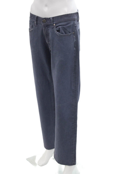 DL1961 Womens Textured Zip Button Straight Leg Pants Gray Size EUR 31