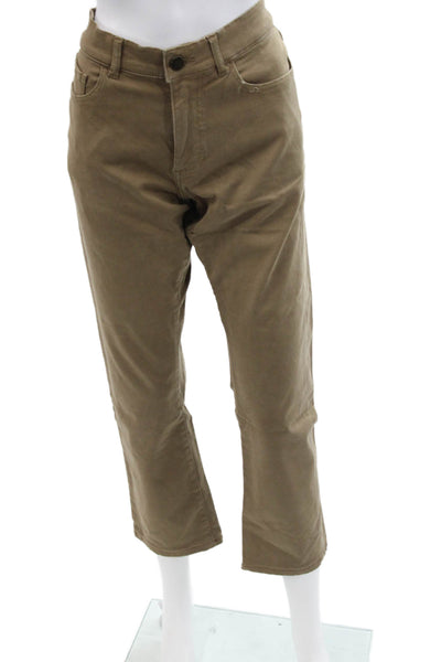 DL1961 Womens Button Zip Straight Leg Casual Pants Brown Size EUR 32