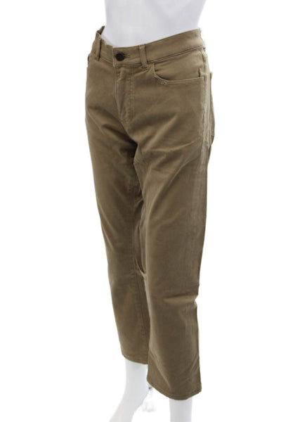 DL1961 Womens Button Zip Straight Leg Casual Pants Brown Size EUR 32