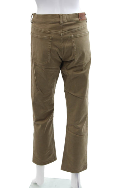 DL1961 Womens Button Zip Straight Leg Casual Pants Brown Size EUR 32