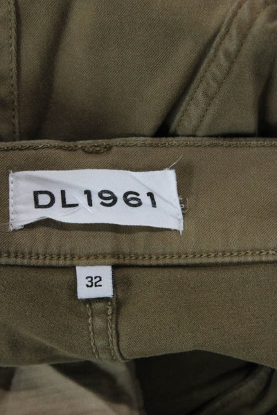 DL1961 Womens Button Zip Straight Leg Casual Pants Brown Size EUR 32