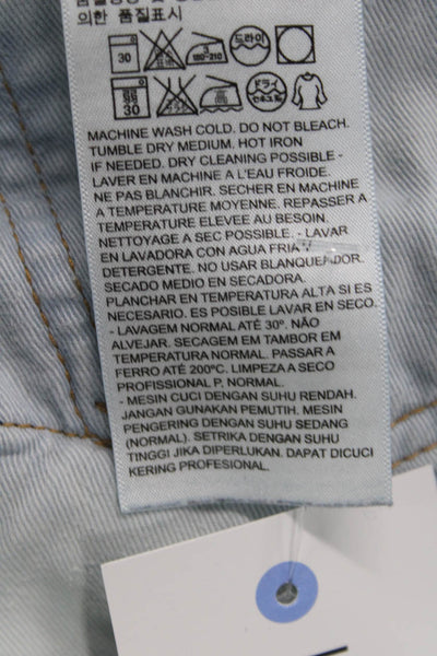 Levis Womens Cotton Zip Button Lined Straight Leg Denim Jeans Blue Size EUR 34