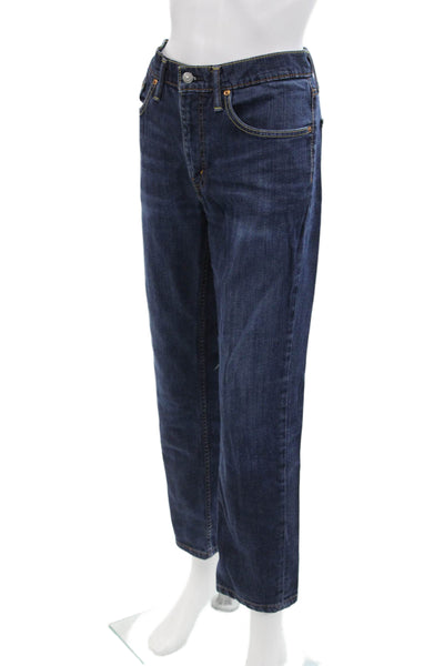 Levis Womens Cotton Zip Button Wide Leg Lined Denim Jeans Blue Size EUR 34