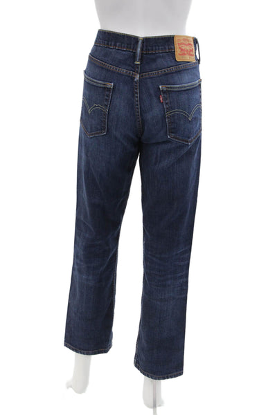 Levis Womens Cotton Zip Button Wide Leg Lined Denim Jeans Blue Size EUR 34