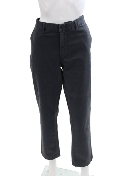 Vince Womens Cotton Zip Straight Leg Lined Casual Pants Gray Size EUR 33
