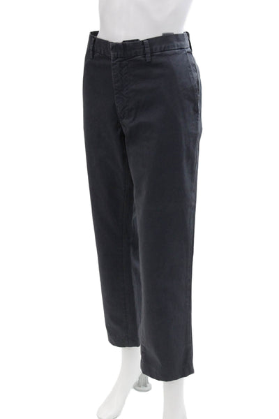 Vince Womens Cotton Zip Straight Leg Lined Casual Pants Gray Size EUR 33