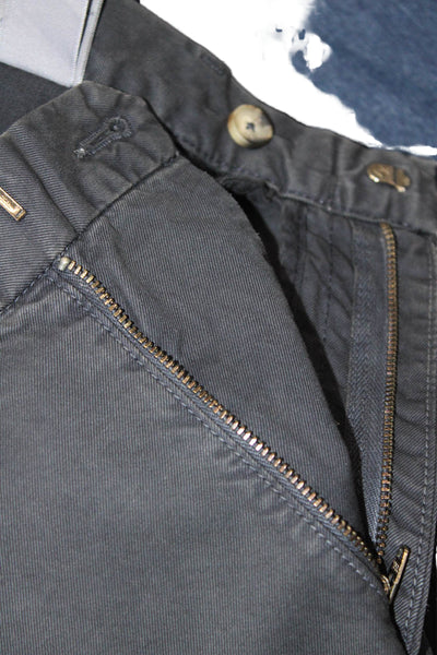 Vince Womens Cotton Zip Straight Leg Lined Casual Pants Gray Size EUR 33