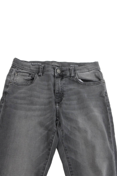 DL1961 Boys Cotton Brady Slim Skinny Zippered Denim Jeans Gray Size 14