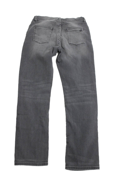 DL1961 Boys Cotton Brady Slim Skinny Zippered Denim Jeans Gray Size 14