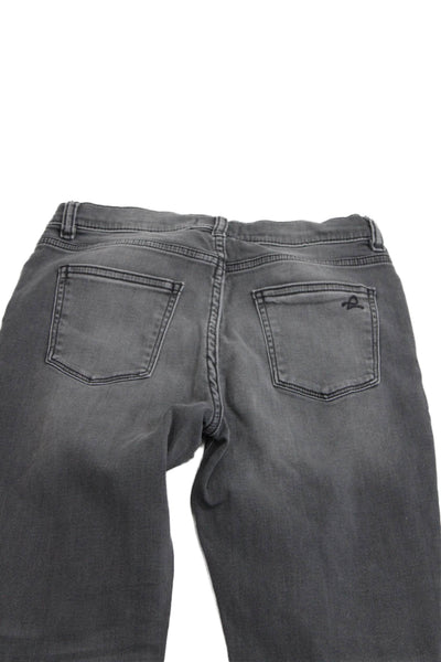 DL1961 Boys Cotton Brady Slim Skinny Zippered Denim Jeans Gray Size 14