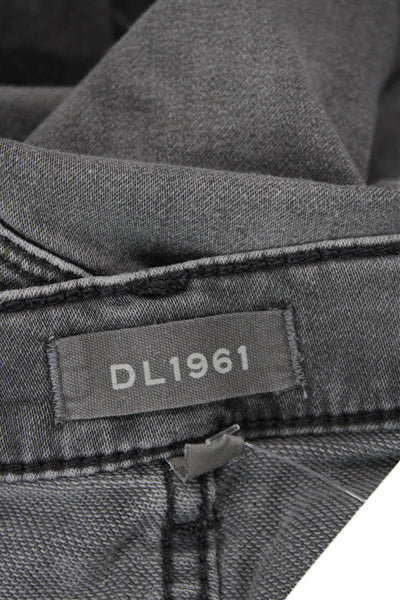 DL1961 Boys Cotton Brady Slim Skinny Zippered Denim Jeans Gray Size 14
