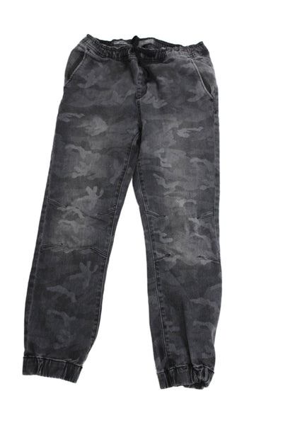 DL1961 Boys Camouflage Cotton Jackson Drawstring Jogger Pants Gray Size 16