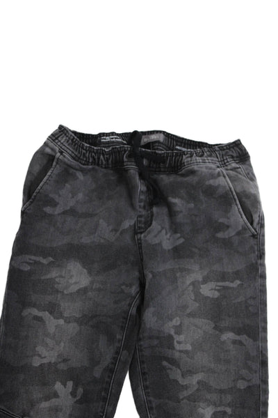 DL1961 Boys Camouflage Cotton Jackson Drawstring Jogger Pants Gray Size 16
