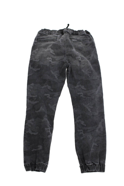 DL1961 Boys Camouflage Cotton Jackson Drawstring Jogger Pants Gray Size 16