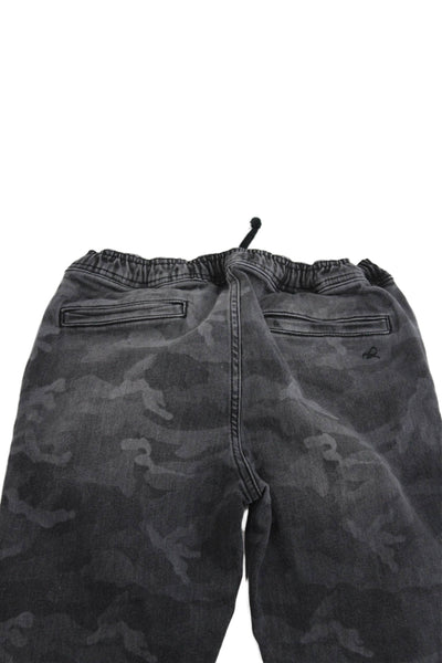DL1961 Boys Camouflage Cotton Jackson Drawstring Jogger Pants Gray Size 16