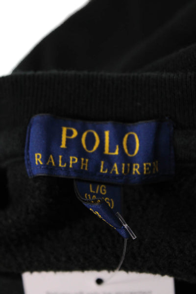 Polo Ralph Lauren Boys Long Sleeve Pullover Crew Neck Sweatshirt Black Size14-16