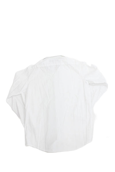 Michael Kors Boys Cotton Collared Button-Down Dress Shirt White Size 14