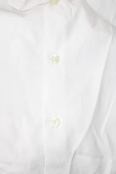 Michael Kors Boys Cotton Collared Button-Down Dress Shirt White Size 14