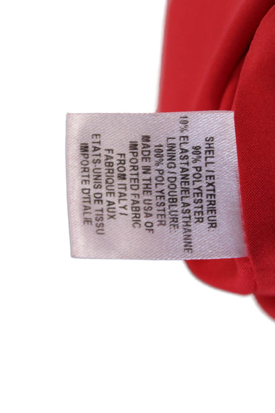 Milly Womens Short Sleeve Knee length Solid Sheath Dress Red Size 4
