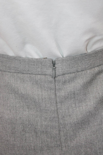BCBGMAXAZRIA Womens Gathered Knee Length Pencil Skirt Gray Size 4