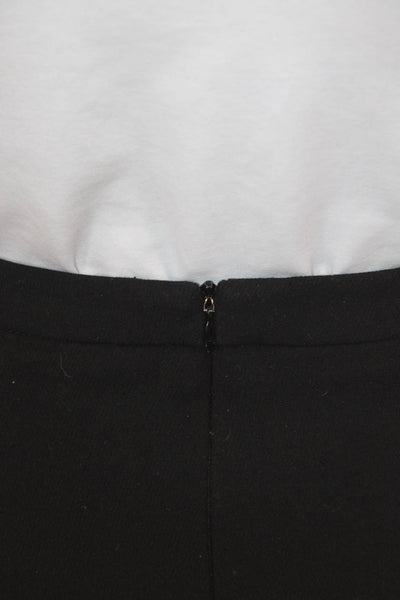 Trina Turk Womens Solid Buttoned Knee Length Pencil Skirt Black Size 2