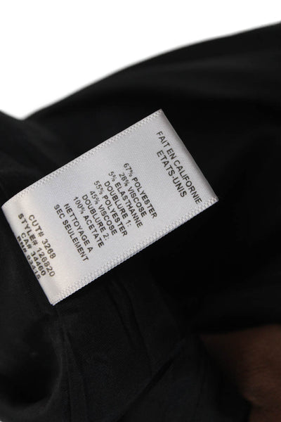 Trina Turk Womens Solid Buttoned Knee Length Pencil Skirt Black Size 2