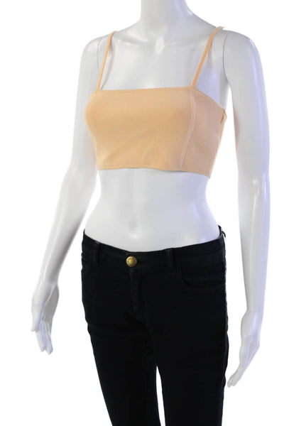 A.L.C. Womens Spaghetti Strap Cropped Tank Top Mango Orange Size Extra Small