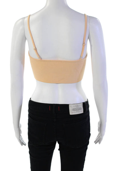 A.L.C. Womens Spaghetti Strap Cropped Tank Top Mango Orange Size Extra Small
