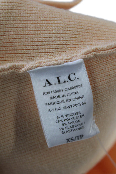 A.L.C. Womens Spaghetti Strap Cropped Tank Top Mango Orange Size Extra Small