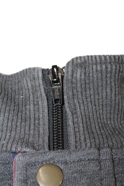 Orvis Mens Cotton Long Sleeve Zippered Pullover Sweatshirt Gray Size XL