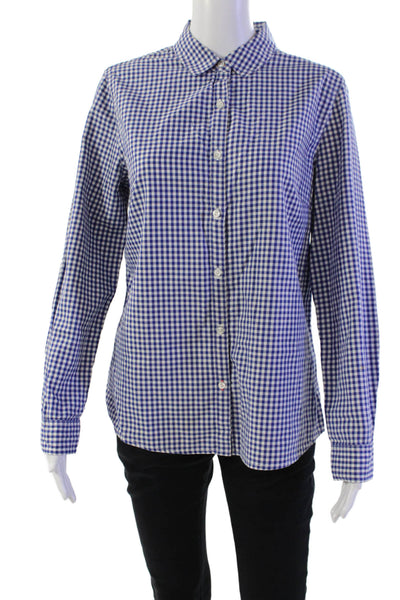 J. Mclaughlin Boys Long Sleeves Collared Button Down Shirt Blue Check Size 10