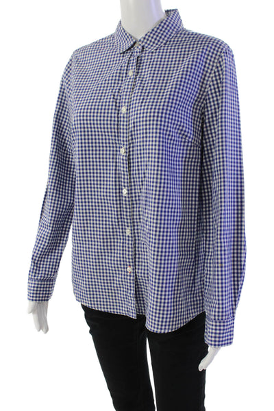 J. Mclaughlin Boys Long Sleeves Collared Button Down Shirt Blue Check Size 10