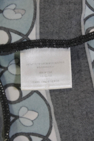 BCBG Max Azria Womens Floral 3/4 Sleeve Knee Length Dress Gray Size PS