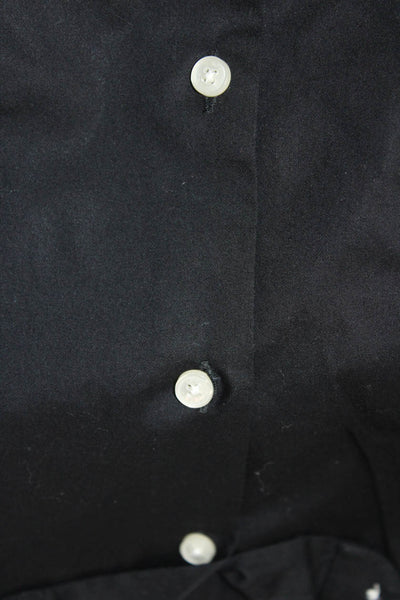 Michael Kors Boys Cotton Long Sleeve Button-Down Dress Shirt Black Size 14